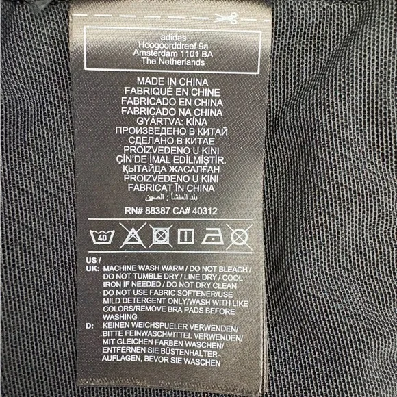 Adidas x Ivy Park Noir Shiny Racerback Bra Size Medium Removable Pads Athleisure - Picture 8 of 14